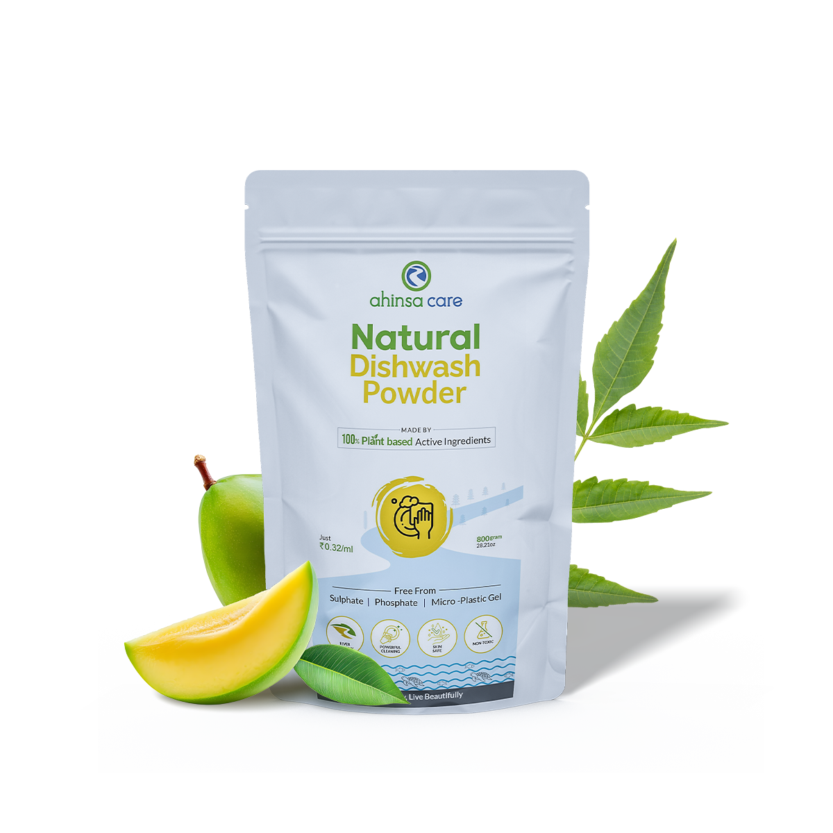 Natural Dishwash Powder 800gm