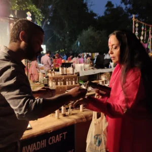 Ila Arun at our stall